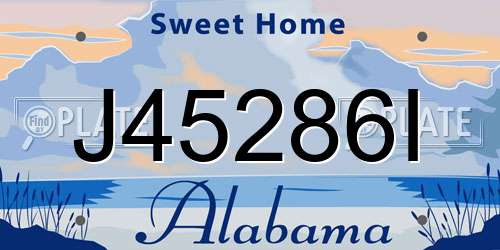 J45286I Alabama License Plate