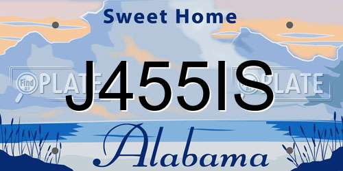 J455IS Alabama License Plate