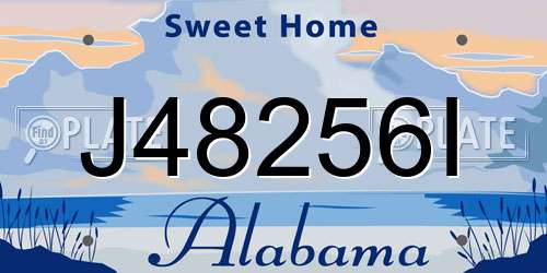 J48256I Alabama License Plate