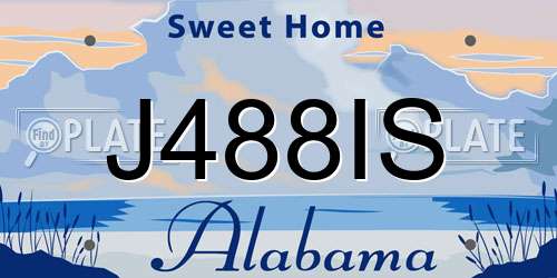 J488IS Alabama License Plate
