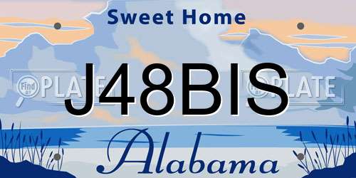 J48BIS Alabama License Plate