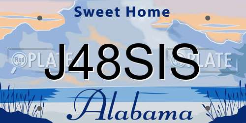 J48SIS Alabama License Plate