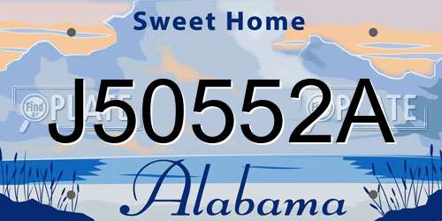 J50552A Alabama License Plate