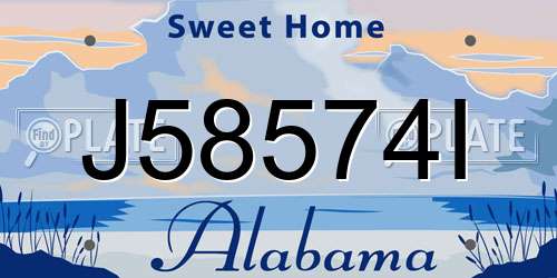 J58574I Alabama License Plate