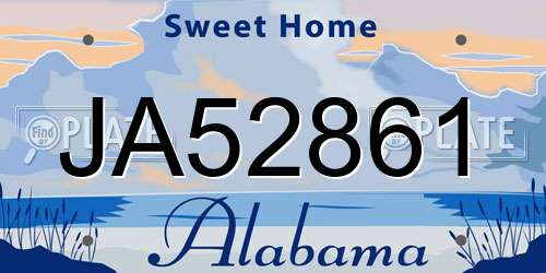 JA52861 Alabama License Plate