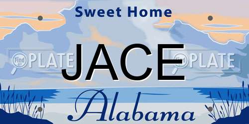JACE Alabama License Plate