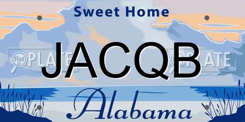 JACQB Alabama License Plate
