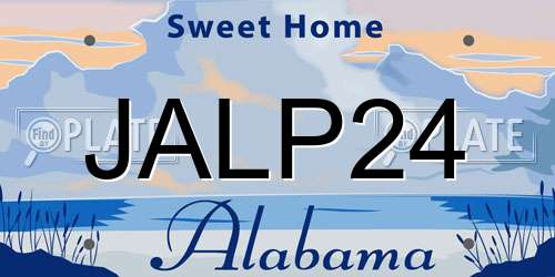 JALP24 Alabama License Plate