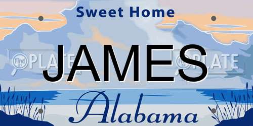 JAMES Alabama License Plate