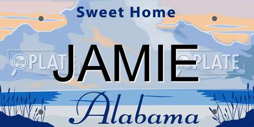JAMIE Alabama License Plate