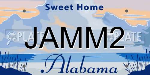 JAMM2 Alabama License Plate