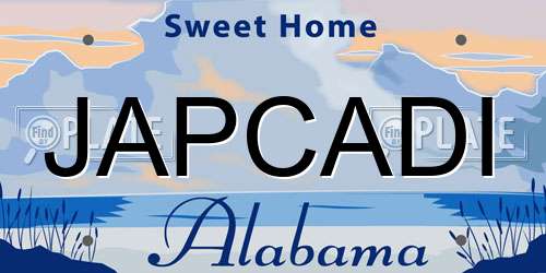 JAPCADI Alabama License Plate