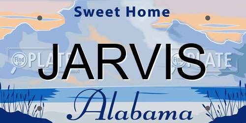 JARVIS Alabama License Plate