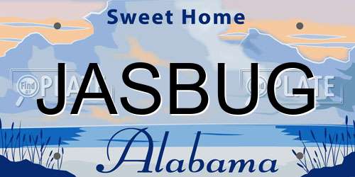 JASBUG Alabama License Plate