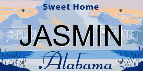 JASMIN Alabama License Plate
