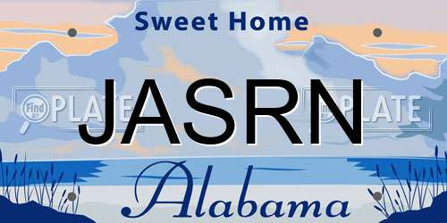 JASRN Alabama License Plate