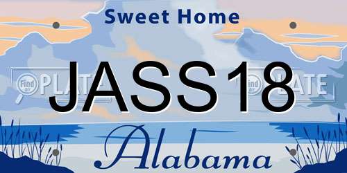 JASS18 Alabama License Plate