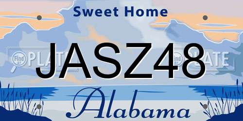 JASZ48 Alabama License Plate