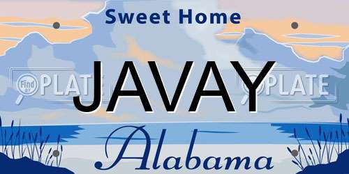 JAVAY Alabama License Plate