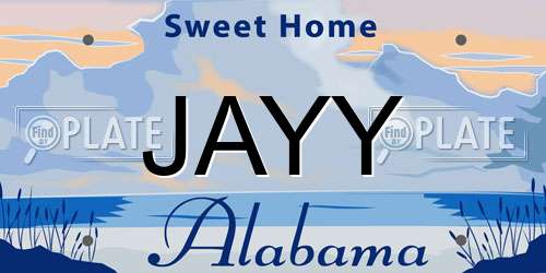 JAYY Alabama License Plate