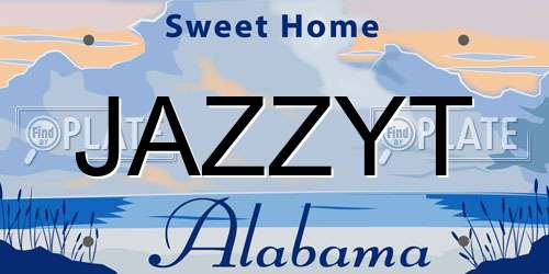 JAZZYT Alabama License Plate