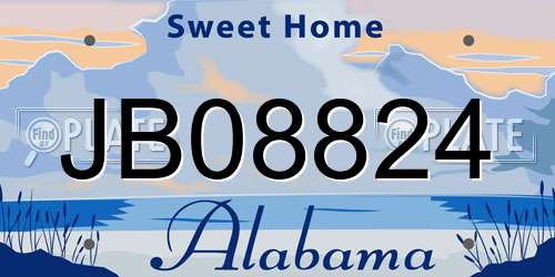 JB08824 Alabama License Plate