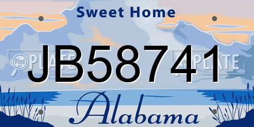 JB58741 Alabama License Plate
