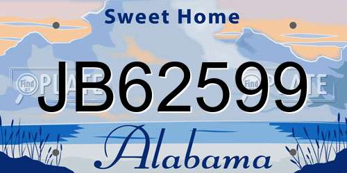 JB62599 Alabama License Plate
