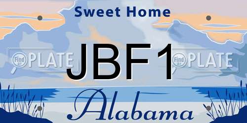 JBF1 Alabama License Plate