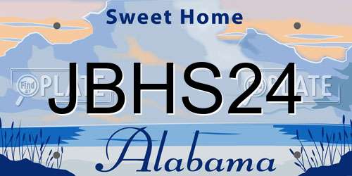 JBHS24 Alabama License Plate
