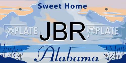 JBR Alabama License Plate