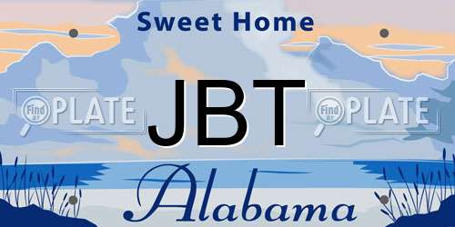 JBT Alabama License Plate