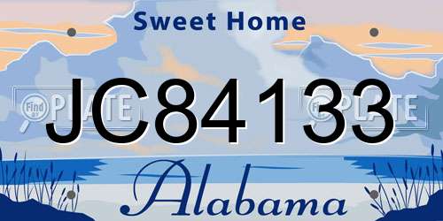 JC84133 Alabama License Plate