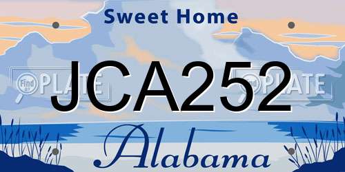 JCA252 Alabama License Plate