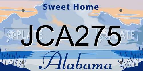 JCA275 Alabama License Plate