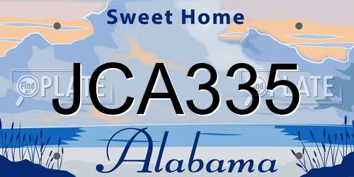 JCA335 Alabama License Plate