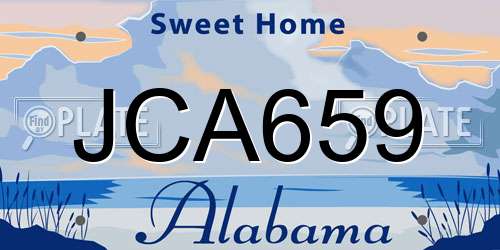 JCA659 Alabama License Plate