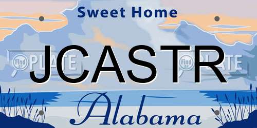 JCASTR Alabama License Plate