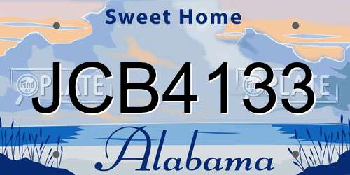 JCB4133 Alabama License Plate