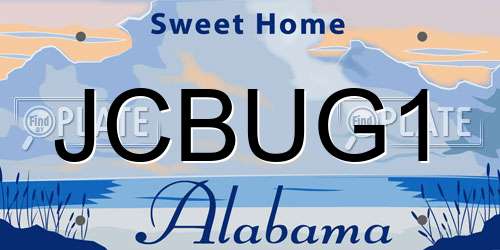 JCBUG1 Alabama License Plate