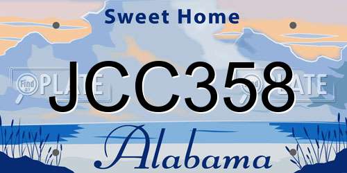 JCC358 Alabama License Plate