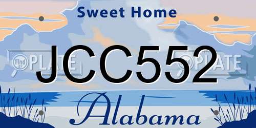 JCC552 Alabama License Plate