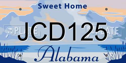 JCD125 Alabama License Plate
