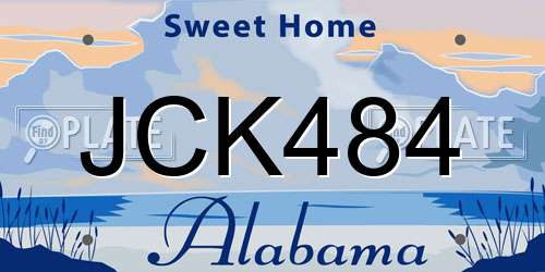 JCK484 Alabama License Plate