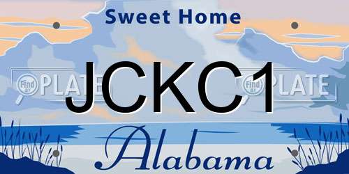 JCKC1 Alabama License Plate