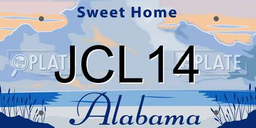 JCL14 Alabama License Plate