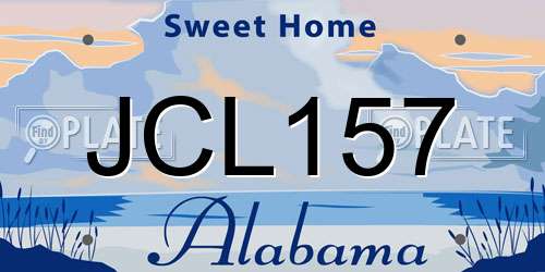 JCL157 Alabama License Plate