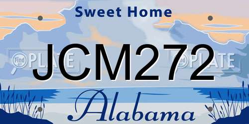 JCM272 Alabama License Plate