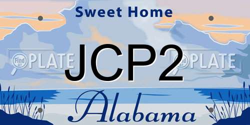 JCP2 Alabama License Plate