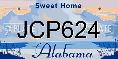 JCP624 Alabama License Plate